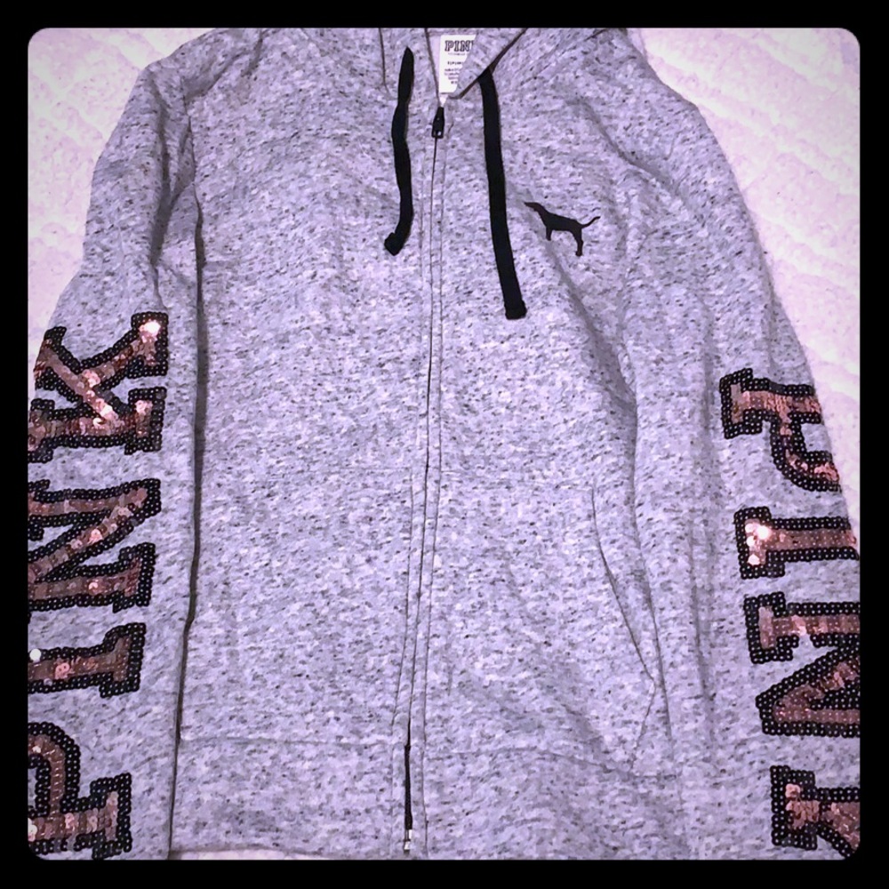 Rose gold bling Victoria’s secret PINK hoodie